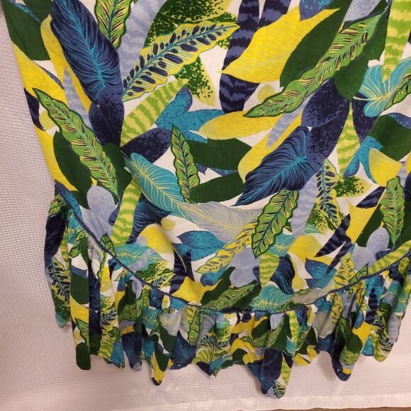 Aerie Paradise Palm Maxi Halter Dress Sz Med Tropical Boho Summer - Picture 7 of 12